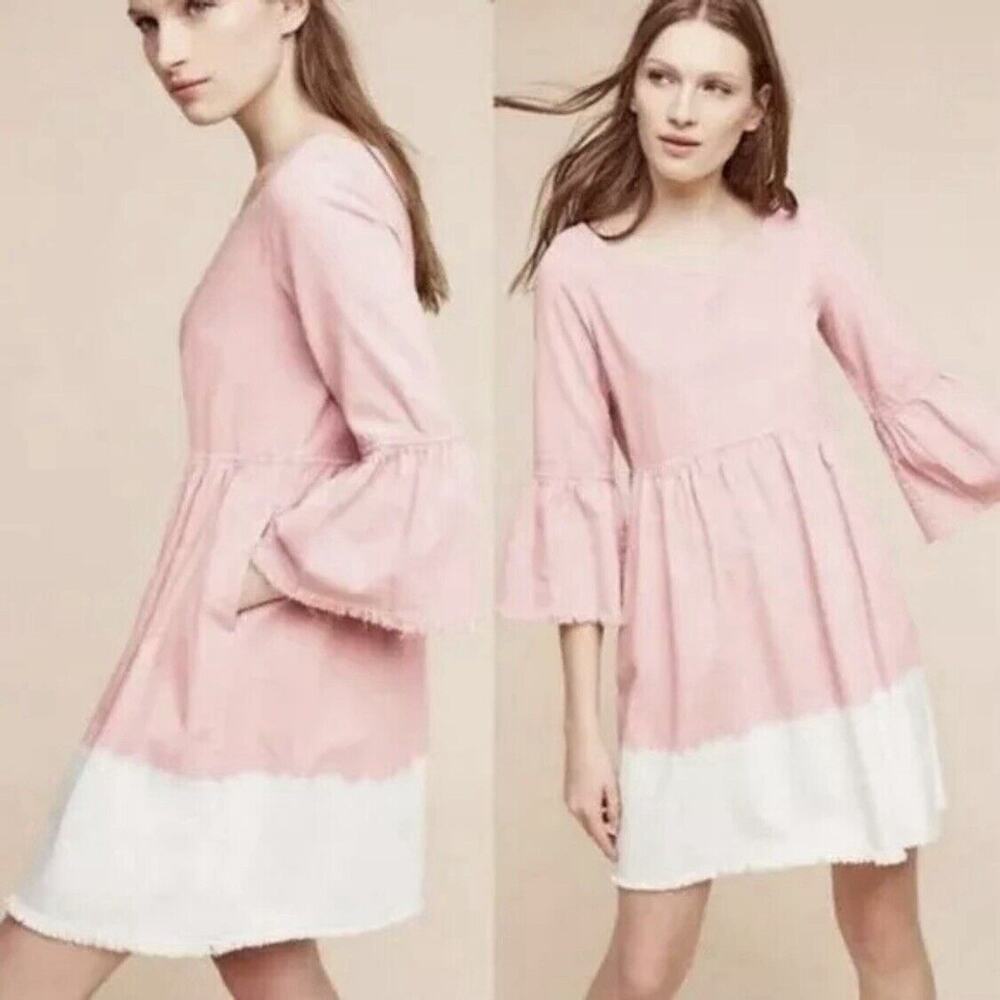 Anthropologie Holding Horses Lilibet Dip Dye Dress‎ Size 0 Women’s Cottagecore